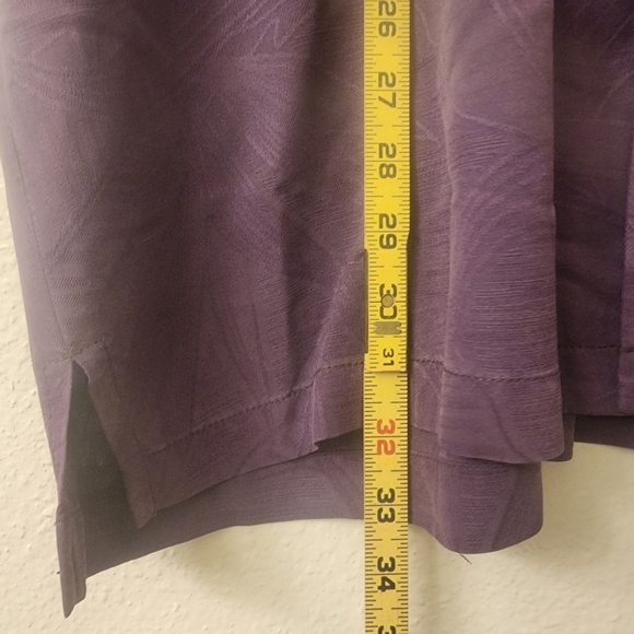 Tommy Bahama Floral Hawaiian 100% Silk Plum Purple Shirt Mens XLX - Picture 10 of 10